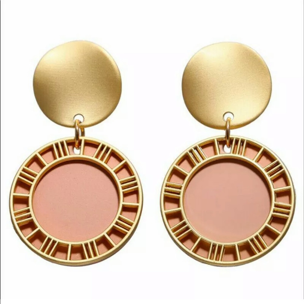 Soft Gold & Blush Earrings